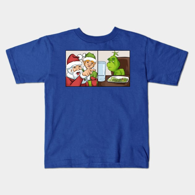 meme internet christmas griiinc Kids T-Shirt by the house of parodies